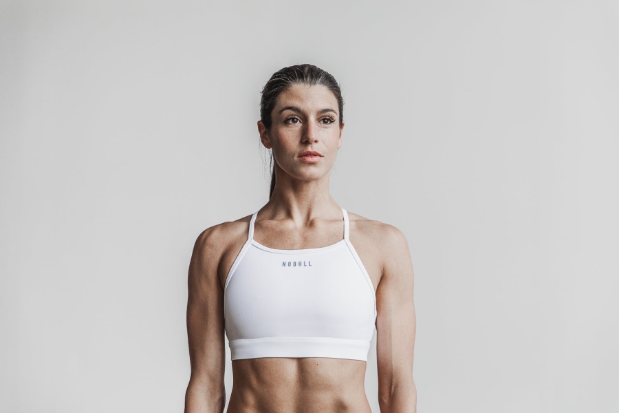 Sujetador Deportivo De Cuello Alto Nobull Blanco