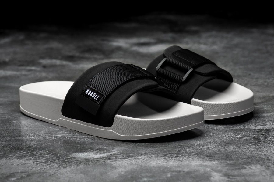 Chanclas Ajustables Nobull Para Hombre Negro Marfil
