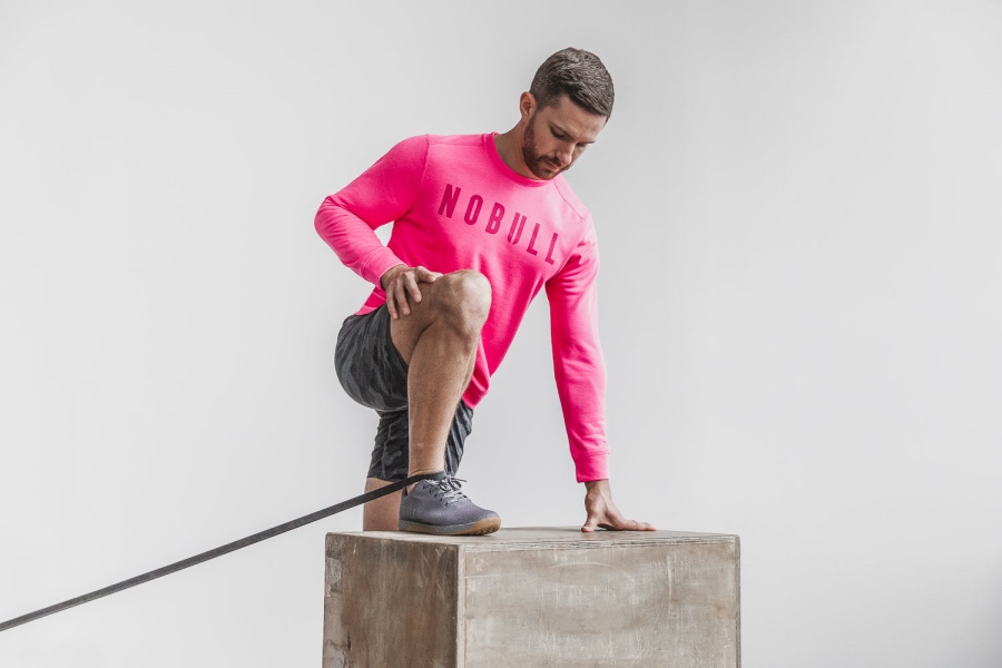 Sudadera De Hombre Nobull (neón) Rosa