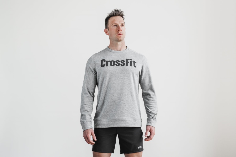 Sudadera Hombre Nobull Crossfit Crew Gris