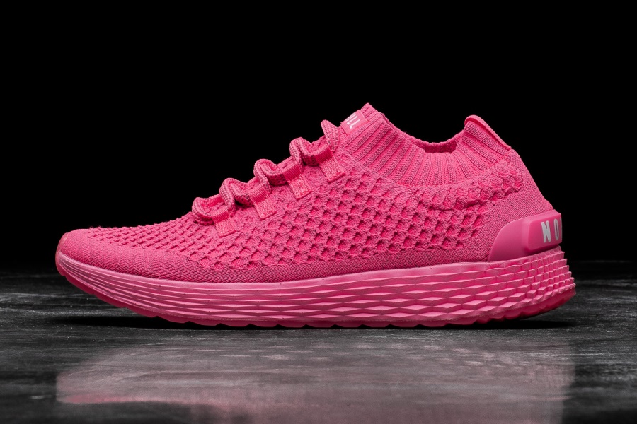 Nobull Hombre Knit Runner Rosa Neón Reflectante