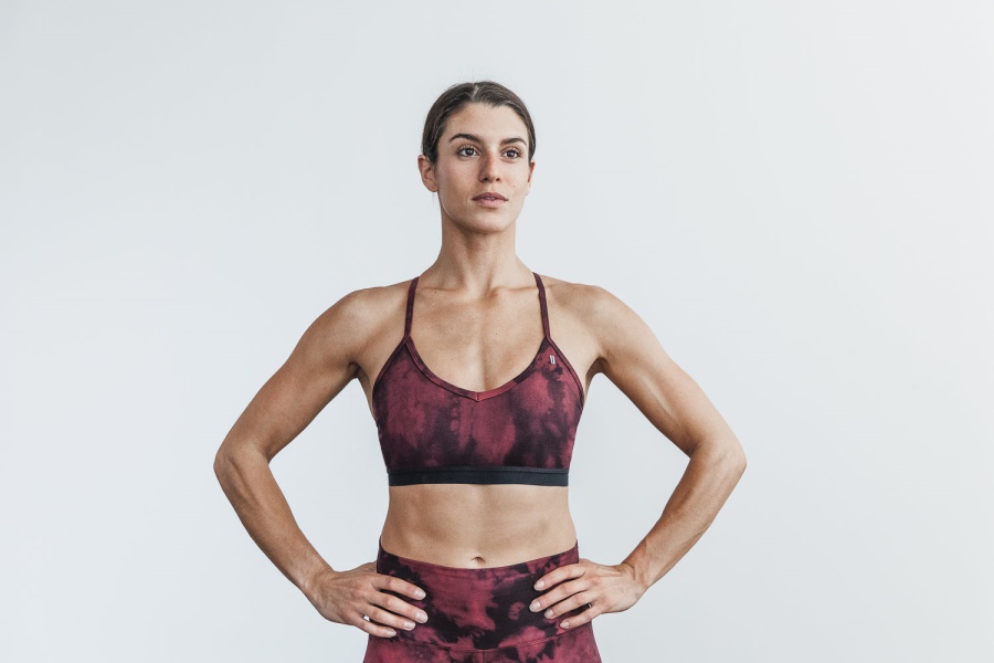Sujetador Deportivo Nobull Con Escote En Pico (tie-dye) Lava